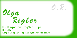 olga rigler business card